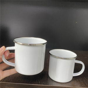 Blanco DIY espacios en blanco sublimación recubierta 11oz 12oz esmalte Camping estaño esmaltado sublimación taza para Happy <span class=keywords><strong>Camper</strong></span>-al aire libre - Product Image 6