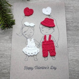 Carte de vœux au crochet personnalisée, faite à la main, en papier kraft, pour la fête des enseignants, pour garçon ou fille - Product Image 1