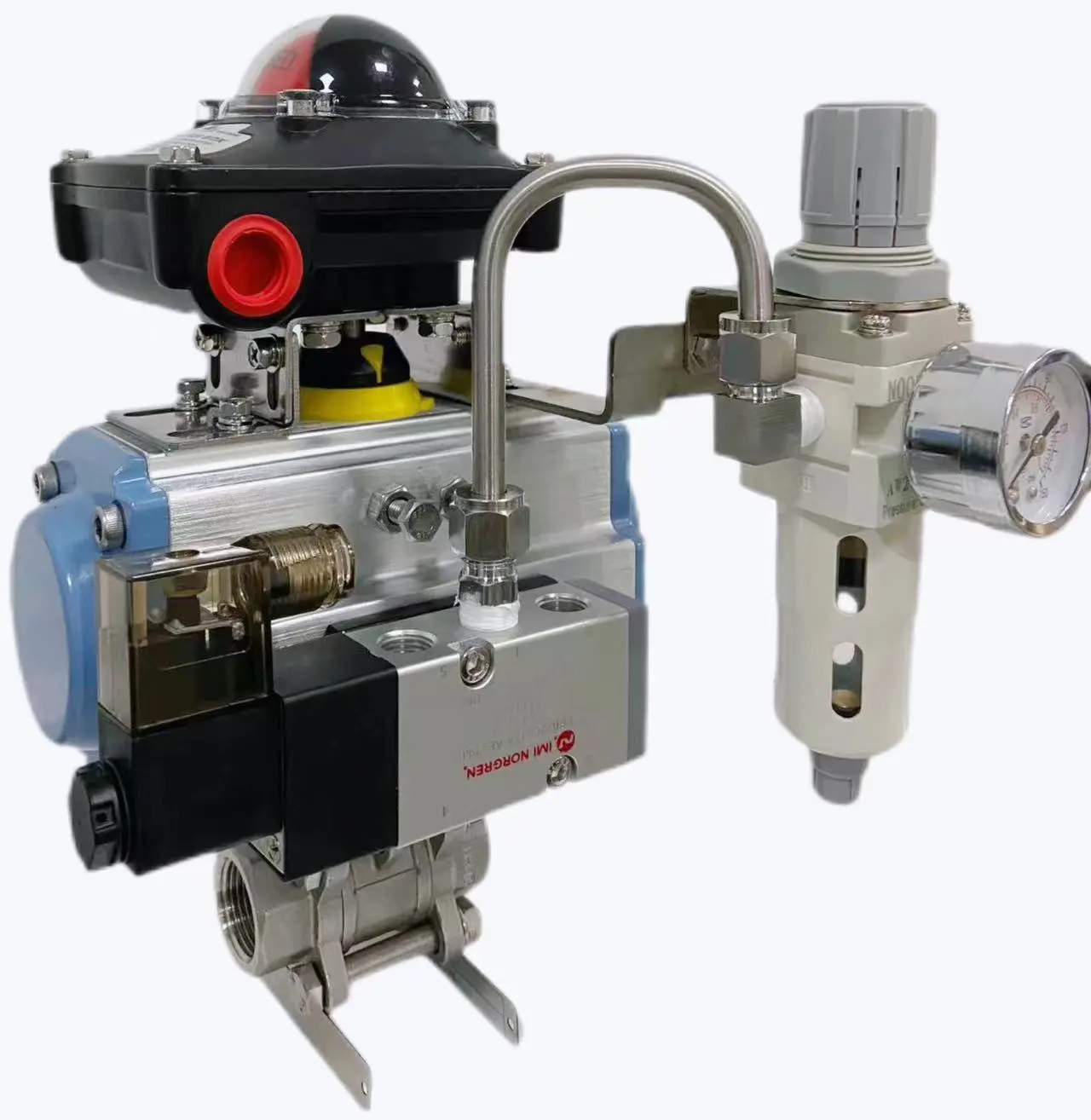 Pneumatic Threaded Ball Valve Including Accessories