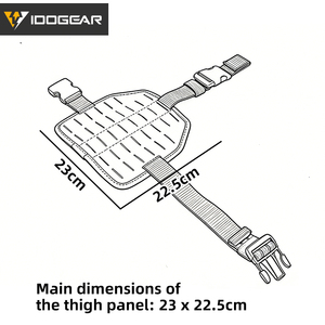 Sac de jambe tactique IDOGEAR avec boucle à dégagement rapide, panneau de jambe réglable universel pour la jambe gauche ou droite - Product Image 6