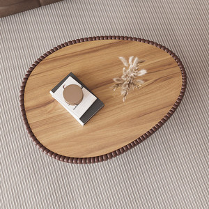 <span class=keywords><strong>Tavolini</strong></span> <span class=keywords><strong>da</strong></span> Caffè con Piastra in Pietra di Forma Irregolare, Semplici, <span class=keywords><strong>Moderni</strong></span>, di Lusso Leggero e di Alta Gamma per Piccoli Soggiorni - Product Image 5