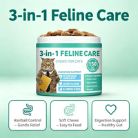 Friandises à Mâcher Douces pour Animaux de Compagnie Contre les Allergies au Chat et au Chien, Soutien Immunitaire et Cutané, Soulagement des Démangeaisons dues aux Allergies Saisonnières, Oméga 3, Probiotiques, Sans Céréales, à Base de Poisson