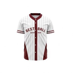 Factory Wholesale Youth and Adult Button Down Custom Blank <b>Baseball</b> Jersey - Product Image 1