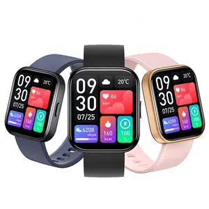 2024 moda Bluetooth çağrı dokunmatik ekranlı akıllı saat su geçirmez kalp hızı kan basıncı izleme TFT ekran spor