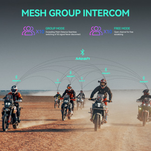 Asmax <span class=keywords><strong>F1</strong></span> Pro Mũ bảo hiểm intercom <span class=keywords><strong>Bluetooth</strong></span> 5.3 xe máy Tai nghe không dây 1000M Interphone Walkie Mũ bảo hiểm Talkie - Product Image 3