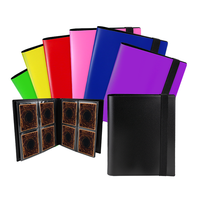 Prix de gros, classeur pour cartes à collectionner en PP, coloré, compatible avec 4 pochettes, album pour cartes, dossier, 160 cartes de jeu à chargement latéral, porte-cartes, livre