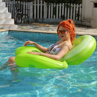 Chaise flottante gonflable de 33 pouces pour piscine, lac, adultes, vente en gros