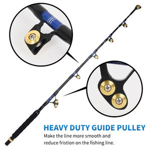 Caña de Pesca Curricán Eliminator con Talonera de Nailon para Barco en Agua Salada de Mar Profundo 130 lb para Atún de Caza Mayor - Product Image 5