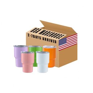 Mini-gobelet isotherme en acier inoxydable de forme personnalisée, verre à shot de 3 oz avec paille, impression par sublimation multicolore, pour le camping - Product Image 1