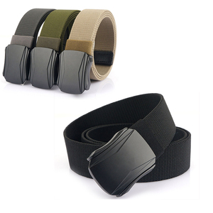 Thắt lưng thun 1.5 inch dành cho nam, thắt lưng nylon chiến thuật với khóa đen, thắt lưng nam đi làm, đi chơi ngoài trời - Product Image 1