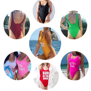 <span class=keywords><strong>Bañador</strong></span> de una pieza con logotipo personalizado para mujer, trajes de baño para fiesta de novia - Product Image 3