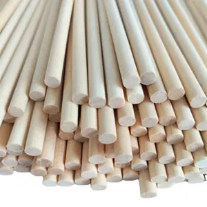 Hair Kite Factory Solid Round Ice Cream Craft Dowel Rods Wooden Sticks Wood Rod Small Birch Bamboo 36 Inch Home Decoration Cross