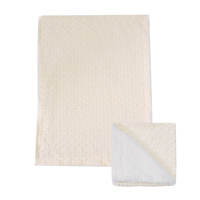 Couverture pour bébé en polyester 100% couleur unie personnalisée Sherpa rose motifs floraux Pv peluche polaire super douce pour dormir