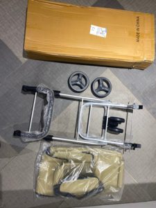 Multifunctional Customizable <b>Foldable</b> Double Basket Shopping <b>Trolley</b>, Wear-resistant Fabric Grocery Cart for Daily Shopping Cart - Product Image 6