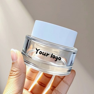 Best Quality Thick Bottom Cosmetic Jar 30ml 50ml Glass Jar 30g 50g Skin Care Cream Glass Jars with White Lids - Product Image 1