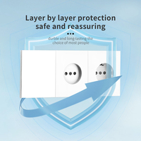 Interruptores y Enchufes de Pared WESA, Enchufe Doble Europeo con USB Tipo C, Enchufe Múltiple para Pared, Combinación Libre, Diseño Moderno y Lujoso