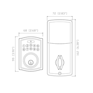 दाग निकल टच स्क्रीन कीपैड पासवर्ड कुंजी डूडल ब्लूटूथ इलेक्ट्रॉनिक डेडबोल्ट दरवाजा लॉक स्मार्ट - Product Image 2