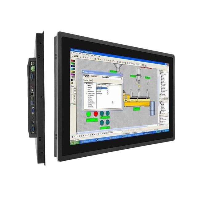 IP65 Waterproof Fanless Industrial Touch Screen Panel PC 10"12"15"17"19 " 1000 Nits Linux/Win 10 Embedded Rugged Industrial PC