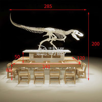 Moetry Table de dinosaures T-Rex pour activités éducatives d'archéologie des fossiles, parc d'attractions intérieur pour enfants de maternelle