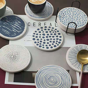 10cm X 10cm Goh <span class=keywords><strong>Dodd</strong></span> Sous-verres vierges en céramique Dessous de verre en céramique Quanzhouchang Dessous de verre absorbant en pierre 107mm - Product Image 2