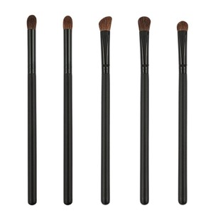 5pcs <b>Eye</b> Makeup Brush Set Animal Hair Wooden Handle Eyeshadow Blending Professional Cosmetic Kit Customizable OEM Wholesale - Product Image 1