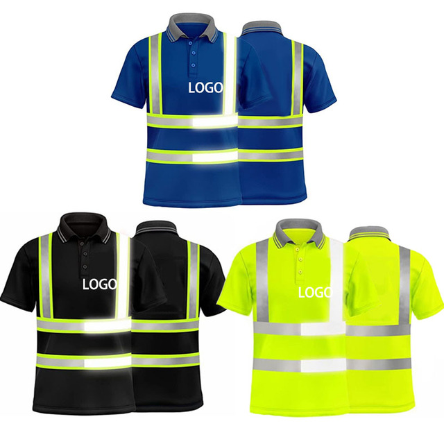 Wholesale High Visibility Safety Shirt Construction Mining Mechanical Workwear Custom Work Uniform With Reflective Tape