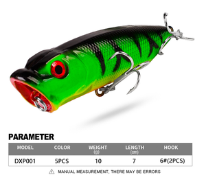 <span class=keywords><strong>AliEXPRESS</strong></span> Vente Flash 11g 7.3cm Leurre flottant ABS Popper Walker Wobbler pour la pêche au brochet et au black-bass, Leurre dur - Product Image 3