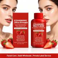 Crème Éclaircissante Multi-Acides à la Fraise Inspirée des Fruits, Soin Visage Nourrissant, Vente en Gros, Service de Personnalisation du Logo et Marque Privée