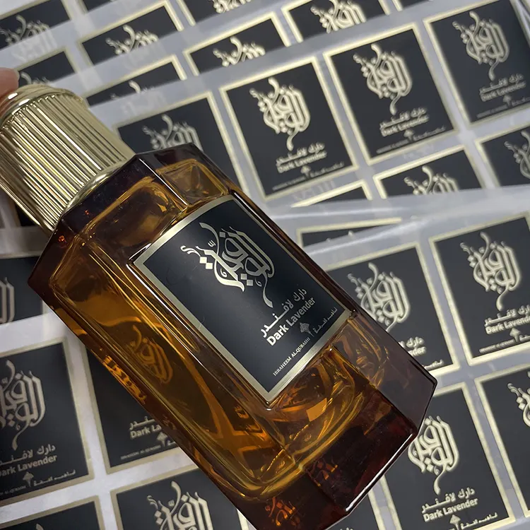 Minsda adesivo personalizado da garrafa perfume etiqueta
