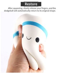 Juguete antiestrés personalizado de goma blanda con forma de diente de dibujos animados, de subida lenta, suave y adorable, ideal para regalos de hospital. - Product Image 6