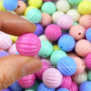 Acrylic Solid Color Pumpkin <b>Beads</b> 16mm Round Loose <b>Beads</b> For Jewelry Making DIY Accessories - Product Image 4