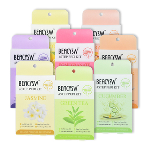 Etiqueta privada al por mayor cuidado de los pies hidratante exfoliante pedicura 4 pasos, remojo + exfoliante + máscara + crema - Product Image 1