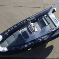 Bateau pneumatique semi-rigide de luxe CE 520, coque rigide en fibre de verre, coque en V profond, Orca Hypalon PVC, à vendre