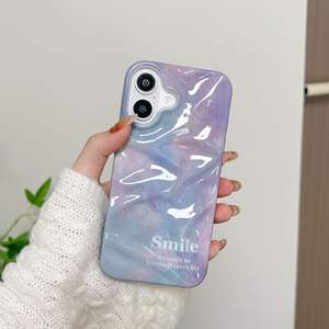 Funda Protectora para Teléfono IVANHOE Compatible con iPhone 16 15 14 13 ProMax, Diseño 3D de Ondas de Agua, Pintura al Óleo, Efecto de Manchas - Product Image 4