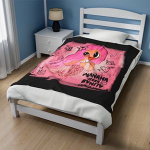 <span class=keywords><strong>Couverture</strong></span> en peluche personnalisée Karol G Little Mermaid Quilt Cozy Manana Sera Bonito Musical Pink Bichota Bed Throw Blankets - Product Image 4