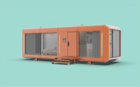 2024 Espagne Maison préfabriquée Shein 20 pieds 40 pieds Conteneur Cabine à deux étages Module de salle de bain Camp Maison avec escalier Cabine Apple