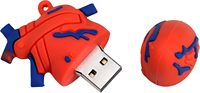 Médico USB Stick 64GB USB 2,0 Flash Drive dibujos animados novedad órgano en forma de corazón Memory Stick silicona goma Pendrive