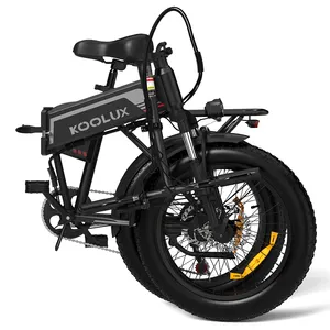 Bicicleta elétrica esportiva Ebike com motor duplo, 500w, 48v, bateria de 13Ah, freio hidráulico, pneu gordo dobrável, bicicleta elétrica esportiva