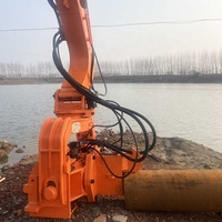 Marteau vibrant hydraulique KN150 pour machine de piquage montée sur excavatrice, pour pieux en acier et pieux tubulaires