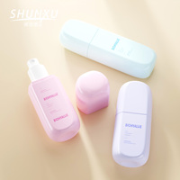 Flacon pulvérisateur en plastique PET pour cosmétiques, 60 ml, 80 ml, 100 ml, pour brume visage, crème solaire, huile bronzante