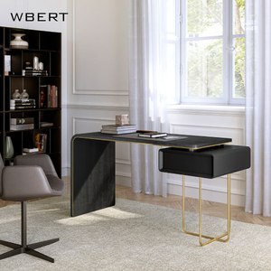 WBERT Diseño avanzado Escritorio de computadora individual Mesa de jefe de lujo Sense Light Estilo minimalista italiano Pequeño apartamento Estudio ahora - Product Image 4