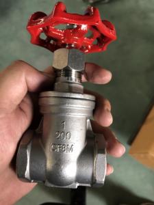 DN50 CF8/<span class=keywords><strong>CF8M</strong></span> 304/316 BSPT NPT DIN tipo femmina seduta filettata/vite estremità SS 3 pollici 1/2 valvola a saracinesca in acciaio inossidabile - Product Image 2