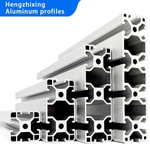 Fornitori <span class=keywords><strong>6065</strong></span> profili di estrusione in alluminio T5 taglio personalizzato 4080 T Slot argento profili quadrati bianchi con punzonatura - Product Image 4