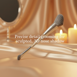 Pinceau double embout avec manche transparent moulé par injection et têtes en fibres synthétiques - Product Image 2