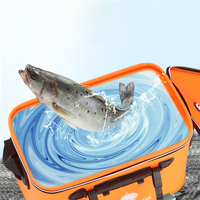 Boîte à eau d'extérieur pliable, seau de pêche en EVA, boîte à poissons, emballage pour poissons vivants, seau de pêche épaissi