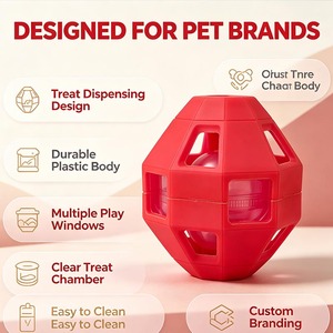 Cibo regolabile Pet Dog giocattolo ciotole alimentatore a sfera in Silicone rotondo Puzzle Pet giocattoli da masticare palla per cani e gatti - Product Image 2