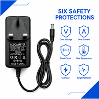 Adaptateur secteur AC/DC 12V 1A homologué FCC avec protection contre les surcharges, prise UK, adaptateur mural 12W pour éclairage sous armoire