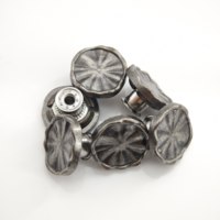 Boutons en métal antique de haute qualité pour jeans, finition argentée vintage, bord irrégulier, boutons en métal pour denim