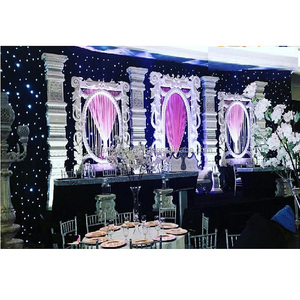 Escenario de recepción de gran boda, decoración de escenario de boda inspirada en Marruecos, conjunto de función de lujo para boda - Product Image 4