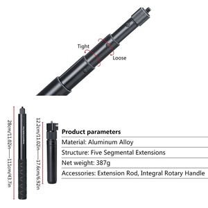 Máy ảnh hành động cầm tay dính 1m 2m 3m kim loại nối dài cực Rod cho insta360 X3 X2 RS 360 ROTARY xử lý chân máy với selfie thanh - Product Image 4